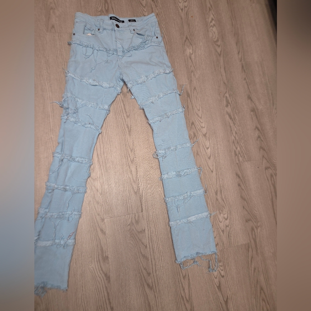 Bleecker & Mercer Light Blue Distressed Women Jeans